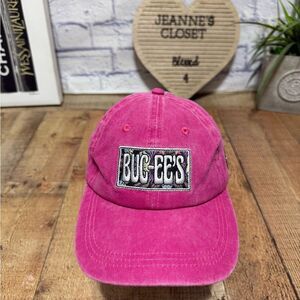 Buc-ee's LOGO  Women's Adjustable washed Raspberry Pink Cap